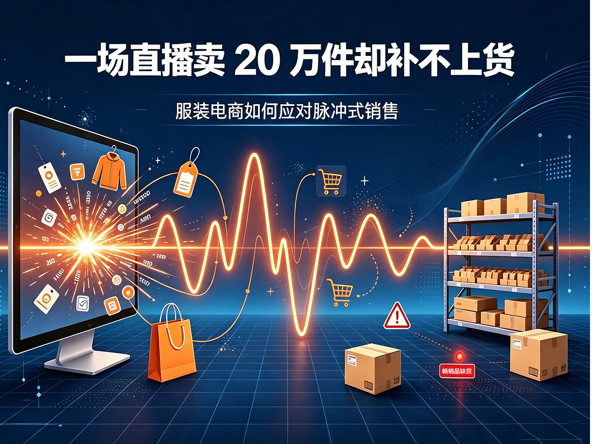 一场直播卖20万件却补不上货:服装电商如何应对脉冲式销售